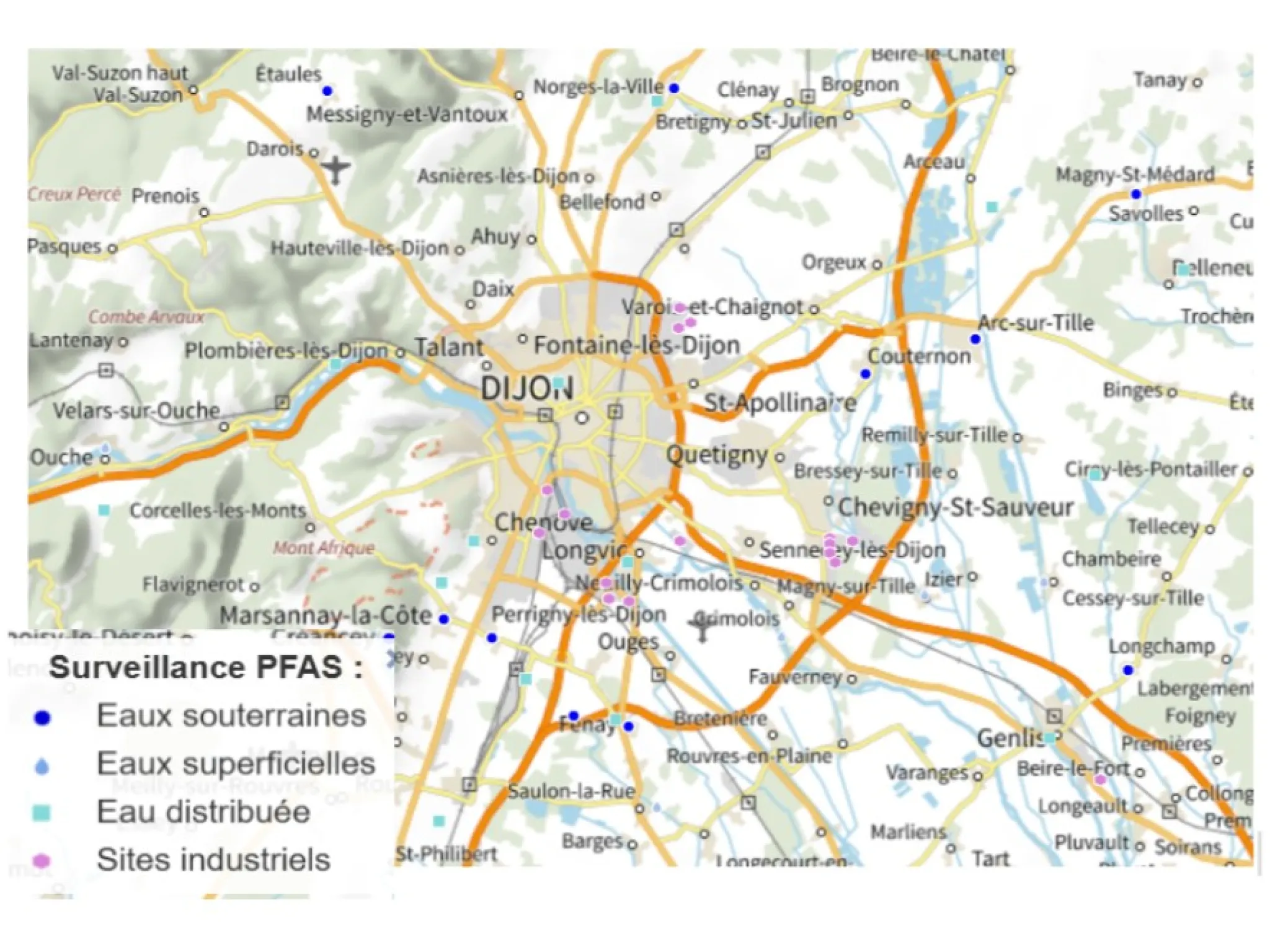 D’après la carte élaborée par le BRGM