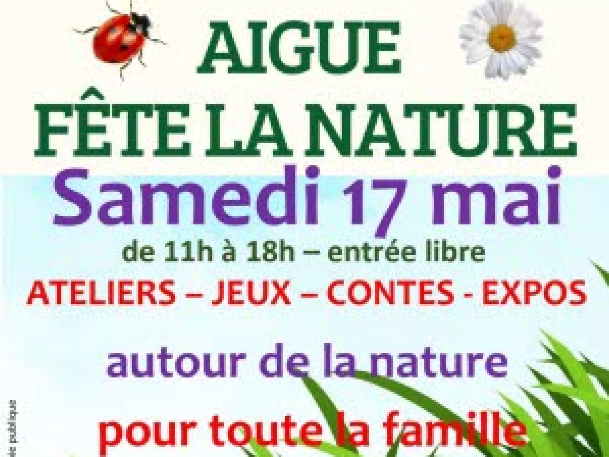 Affiche de l'événement "AIGUE fête la nature"