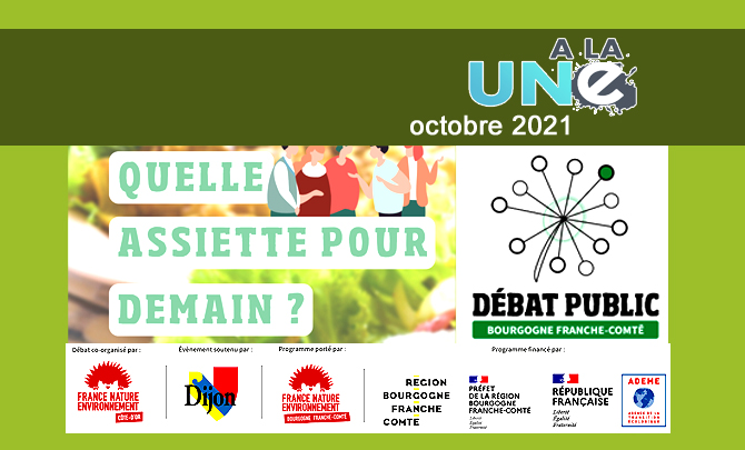 Un débat public le 7 octobre 2021 « Quelle assiette pour demain ? »